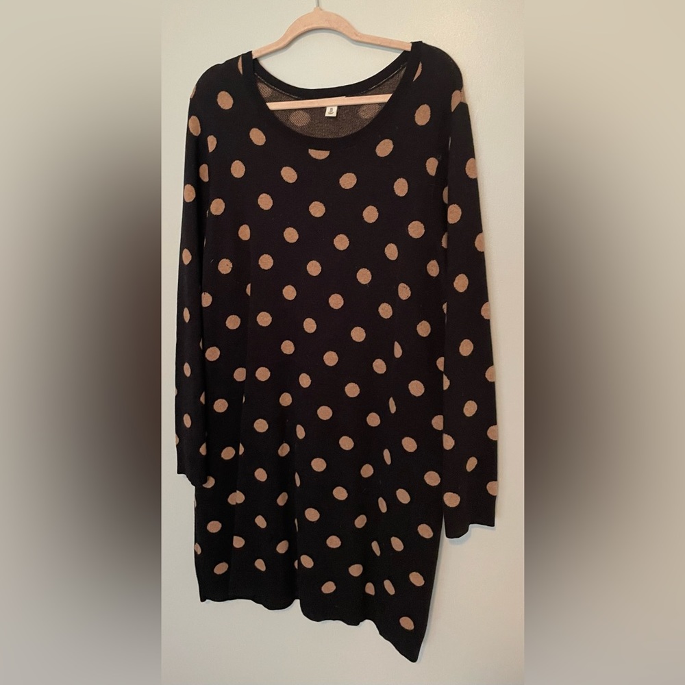 Long Polkadot Sweater/Sweater Dress